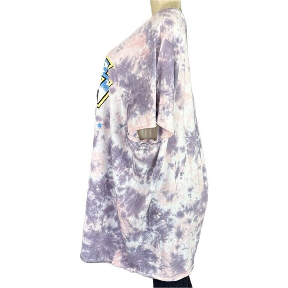 Vinyl Icons +5 Tie-Dye Alive In 77 Kiss Band Graphic Cotton Short Sleeve T-Shirt - Picture 5 of 6